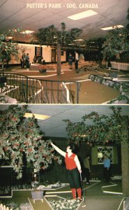 Putter's Park Indoor Miniature Golf Course SOO Canada Vintage Postcard