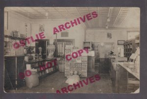 Bloomingdale WISCONSIN RPPC c1910 GENERAL STORE nr Viroqua Westby INTERIOR #2