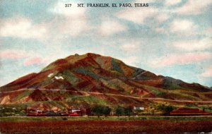 Texas El Paso Mt Franklin Curteich