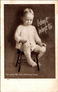 Vintage 1906 Chicago Illinois Simplicity Co I Don't Want To Postcard