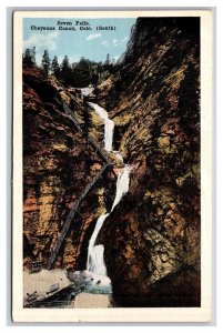 Seven Falls Colorado Springs Colorado CO UNP WB Postcard W22