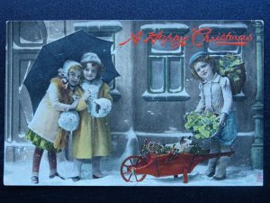 A HAPPY CHRISTMAS Our Christmas Market c1905 Postcard Raphael Tuck C 3633