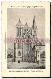 Postcard Old Saint Pierre Sur Dives Portal From I'Abbaye