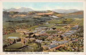 J81/ Corvallis Oregon Postcard c1910 Oregon State College Birdseye 52