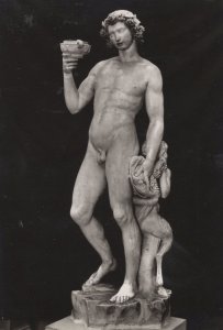 Michelangelo Bacchus Roman Statue Art Sculpture Postcard