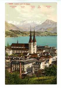 Switzerland - Luzern (Lucerne). City, Lake & Mountains