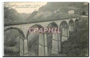 Old Postcard Auvergne Thiers Viaduct Great Turning