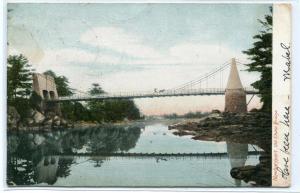 Old Chain Bridge Newburyport Massachusetts 1906 postcard