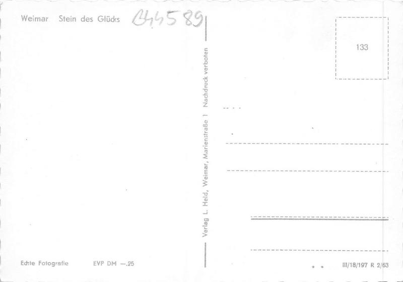 B44589 Weimar Stein des Glucks  germany