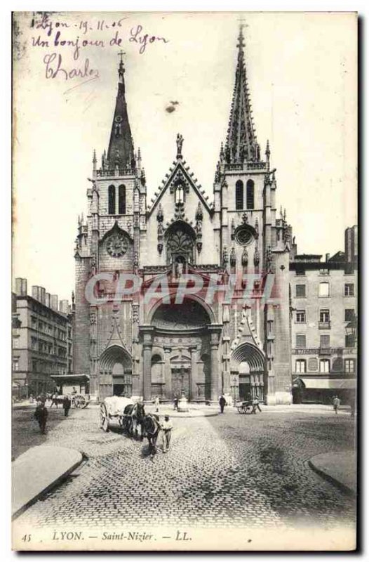 Old Postcard Lyon Saint Nizier