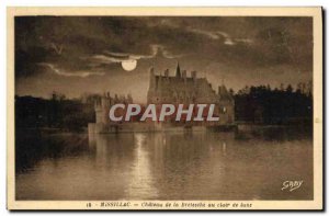 Old Postcard Chateau of Brestesche clear Missillac moon