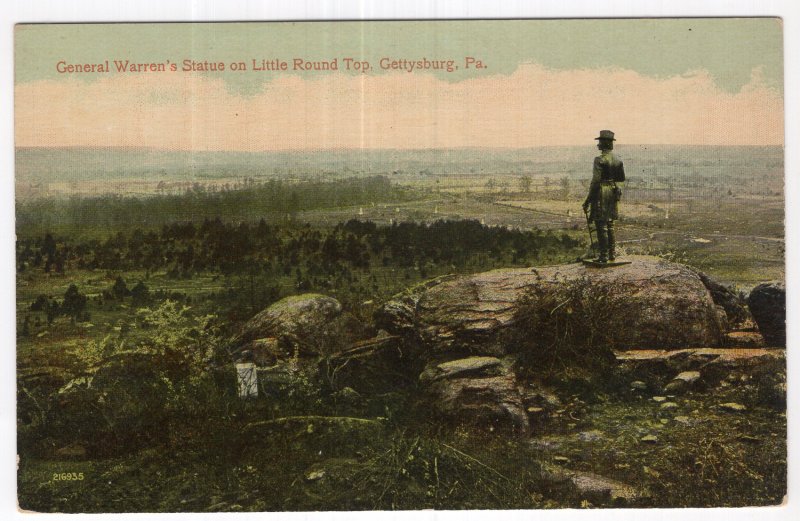 Gettysburg, Pa., General Warren's Statue on Little Round Top