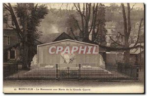 Old Postcard Honfleur War Memorial of the Great War Militaria