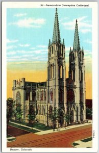 Immaculate Conception Cathedral Denver Colorado CO Cathlic Church Postcard