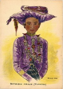 PC CPA SUMATRA Bataksch meisje INDONESIA (a7515)