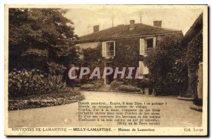 Old Postcard Remembrance Lamartine Milly-Lamartine Lamartine Maiosn