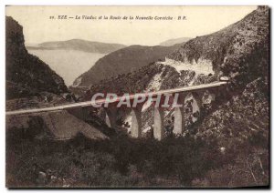 Old Postcard Eze Viaduct Road and New Corniche