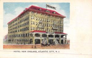 Atlantic City New Jersey Hotel New England Antique Postcard K48462