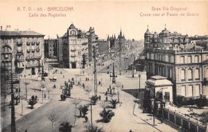 Br33398 Barcelona Calle des Arguelles Croce con el Paseo de Gracia spain