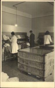 Work Labor - Laundry Room Workers - Unidentified Real Photo Postcard