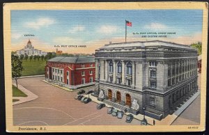 Vintage Postcard 1940 Post Office and Annex, Providence, Rhode Island