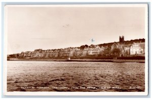 Elysium Terrace Craigmore From Water Isle Of Bute Scotland RPPC Photo Postcard 