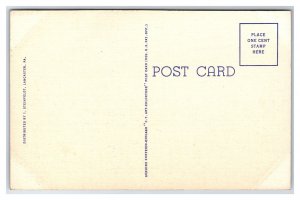 Amish Men Homeward Bound Lancaster Pennsylvania PA UNP Linen Postcard Y13
