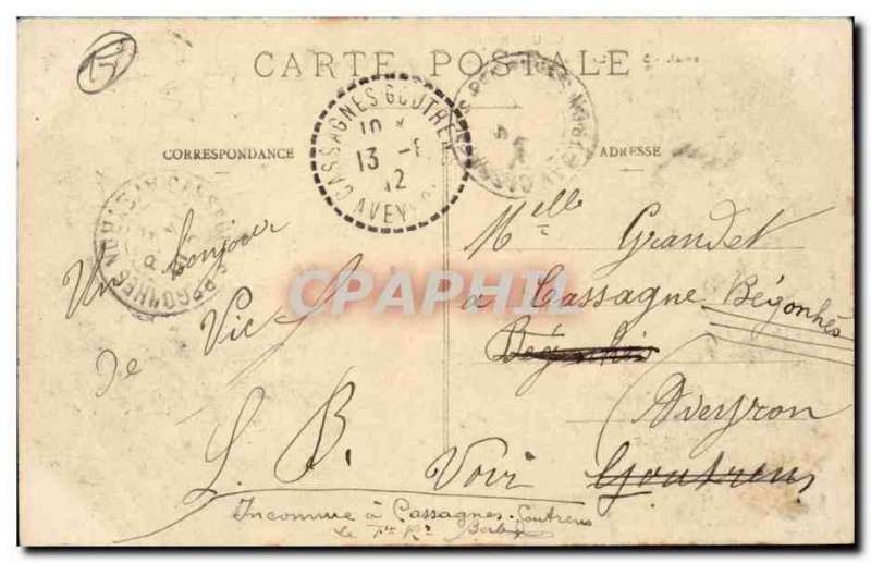 Cantal Old Postcard The great waterfall Falhitoux (30m)