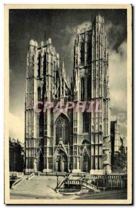 Old Postcard Brussels Collegiate SS Michael and Gudula