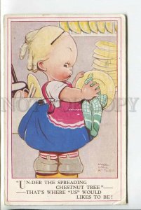 439270 Mabel Lucie ATTWELL Girl manual dishwashing profession Vintage #4586