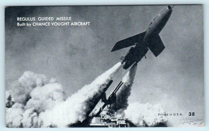 REGULUS GUIDED MISSILE Built by Chance Vought Aircraft - Mutoscope Postcard