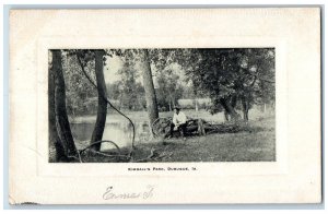 1910 Scene At Kimball's Park Trees Dubuque Iowa IA Antique Posted  Postcard