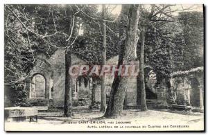 Old Postcard Libourne Saint Emilion Pres Altar Lateral of the cloister of the...