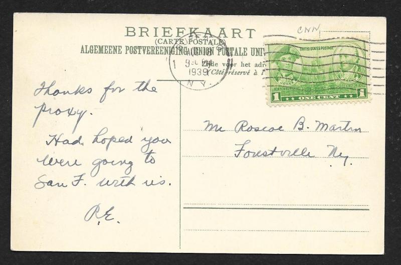 NETHERLANDS Stamps on Postcard Used c1910-1930