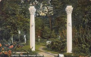 New York Saratoga Springs Scene In Canfield's Gardens 1908