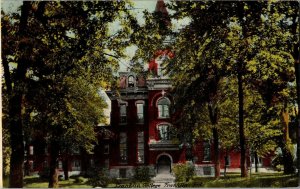 View of Franklin College, Franklin IN c1912 Vintage Postcard W33