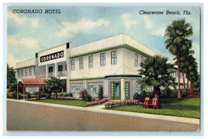 1945 Coronado Hotel, Clearwater Beach, Florida FL Vintage Posted Postcard 