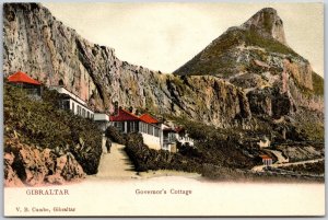 Gibraltar Governor's Cottage Camp Cliff Dwelling Mountain Postcard