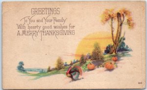 Postcard - Thanksgiving Greeting Card with Message and Art Print