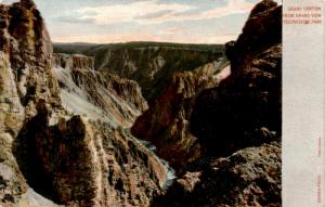 Grand Canyon from Grand View, Yellowstone Park Vintage Postcard A22