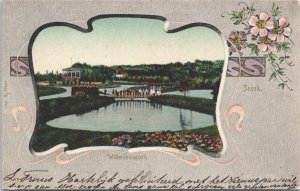 Netherlands Sneek Wilhelminapark Vintage Postcard 09.45