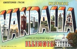 Greetings From Wandalia, Illinois, USA Large Letter Town Unused light paint c...