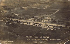 1930 Real Photo, RPPC,Hines Center, US Veterans Bureau, Hines, IL,  Old Postcard