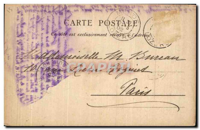 Postcard Old Man Fancy Wedding