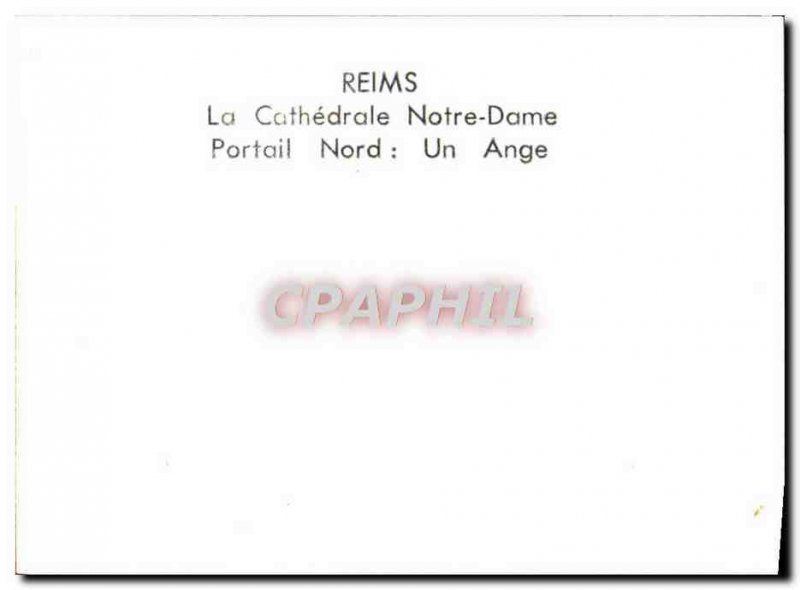 Modern Postcard Reims Notre Dame Cathedral North Portal An Angel