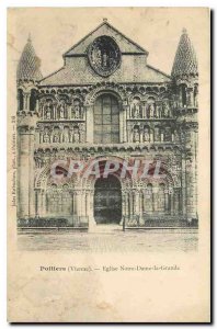 Old Postcard Poitiers Vienne Eglise Notre Dame la Grande