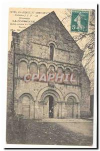 The Crown Postcard Ancient Romanesque church of the 12th facade