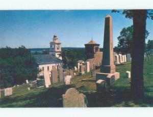 Pre-1980 GOVERNOR BRADFORD MONUMENT AT BURIAL HILL CEMETERY Plymouth MA E3177@