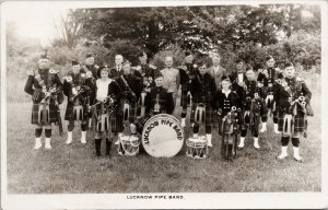 Lucknow Ontario Pipe Band Real Photo Postcard G78