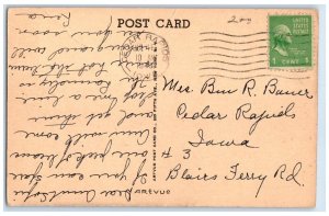 1948 Stewart Memorial Library Coe College Exterior Cedar Rapids Iowa IA Postcard